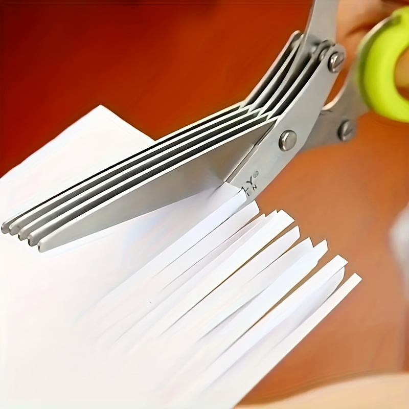 Herb Scissors 5 Blade - 5 Bıçaklı Parçalama Makası, Kağıt, Bitkiler,