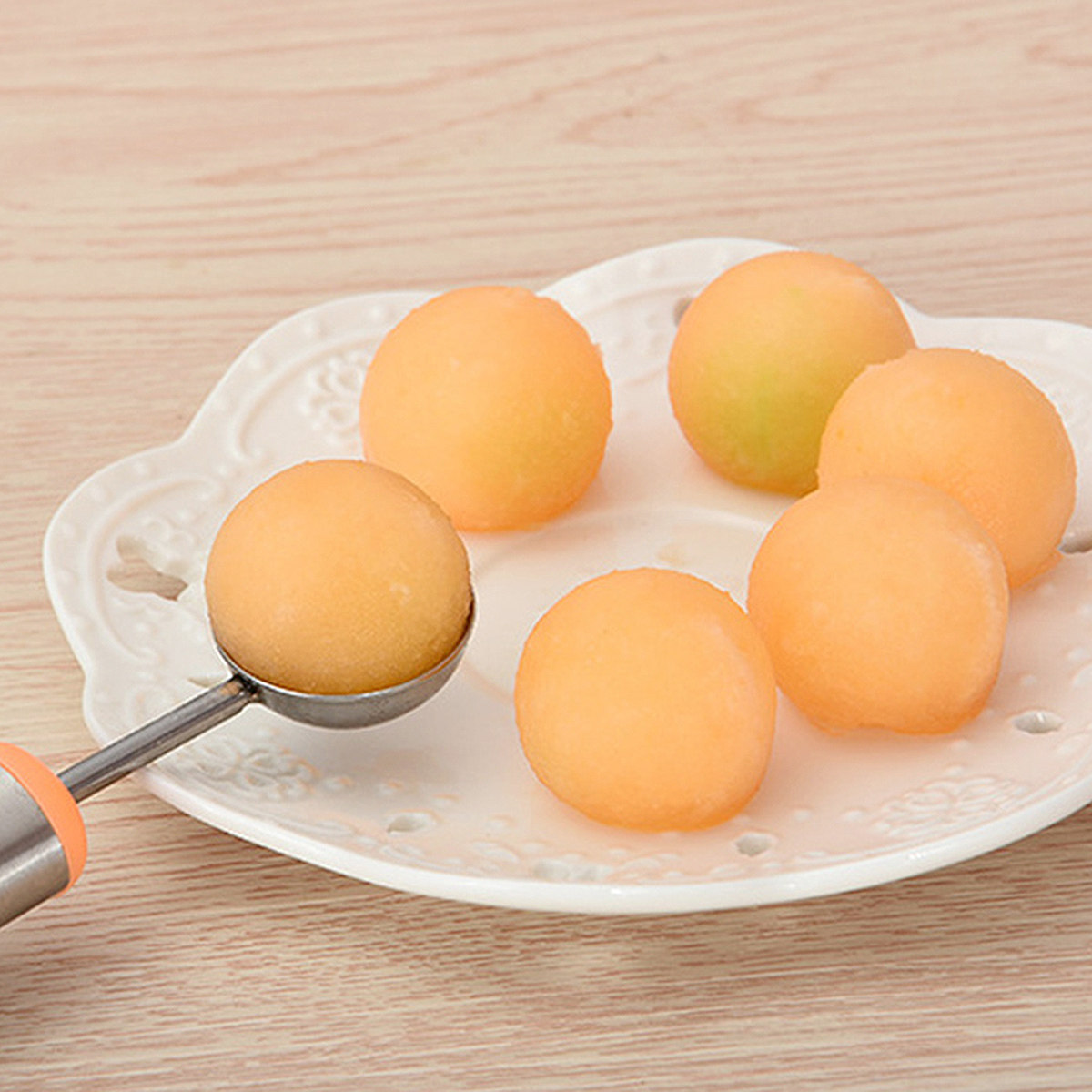 Cherry Pitter Tool - 304 Paslanmaz Çelik Meyve Kepçesi, Kavun,