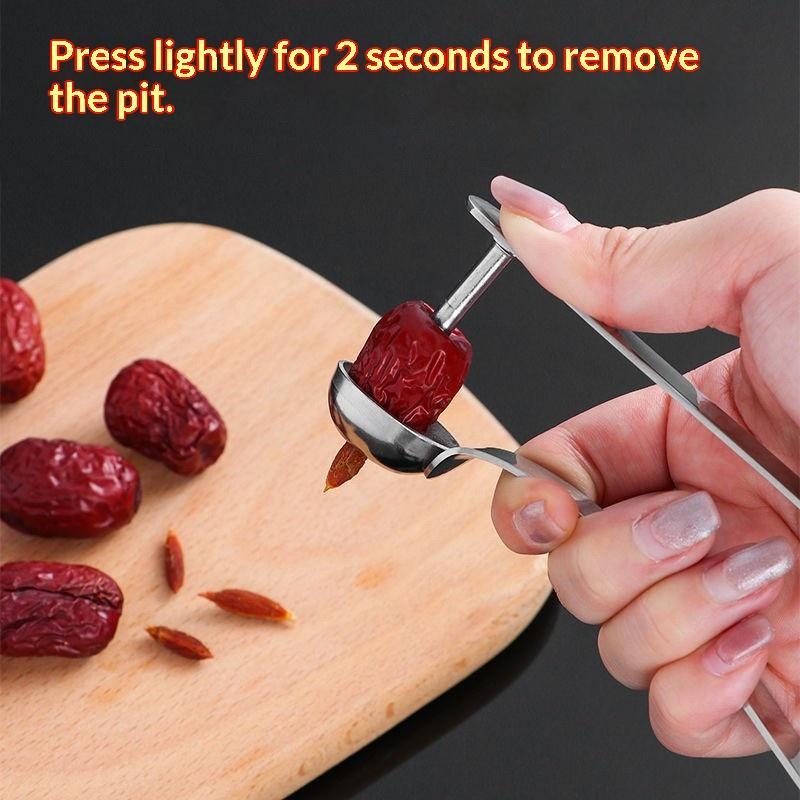Cherry Pitter Tool - Paslanmaz Çelik Kırmızı Hurma Çekirdek Çıkarma