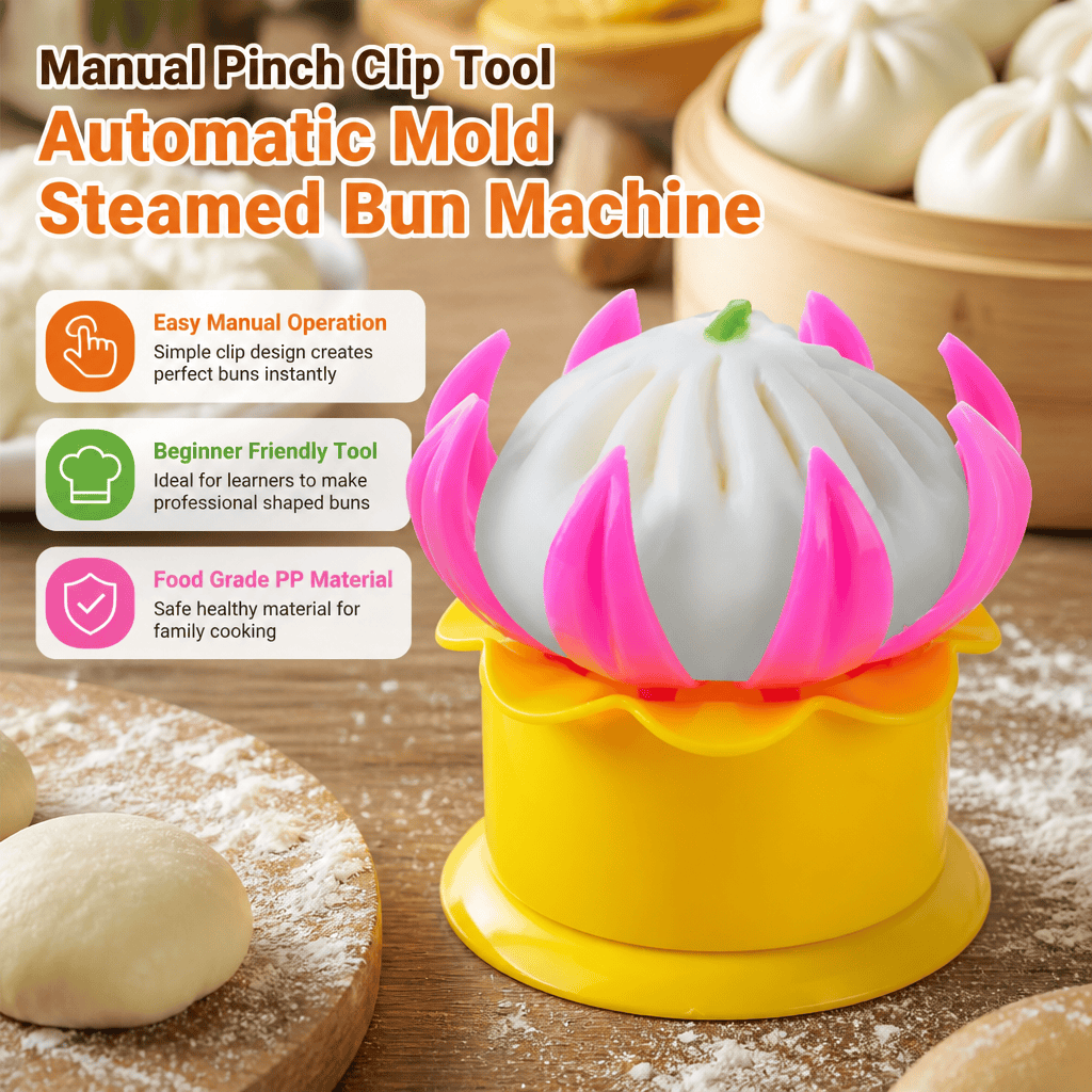 Kitchen Gadgets Save Time - Buharda Pişirilmiş Çörek Kalıbı Manuel Yapıcı