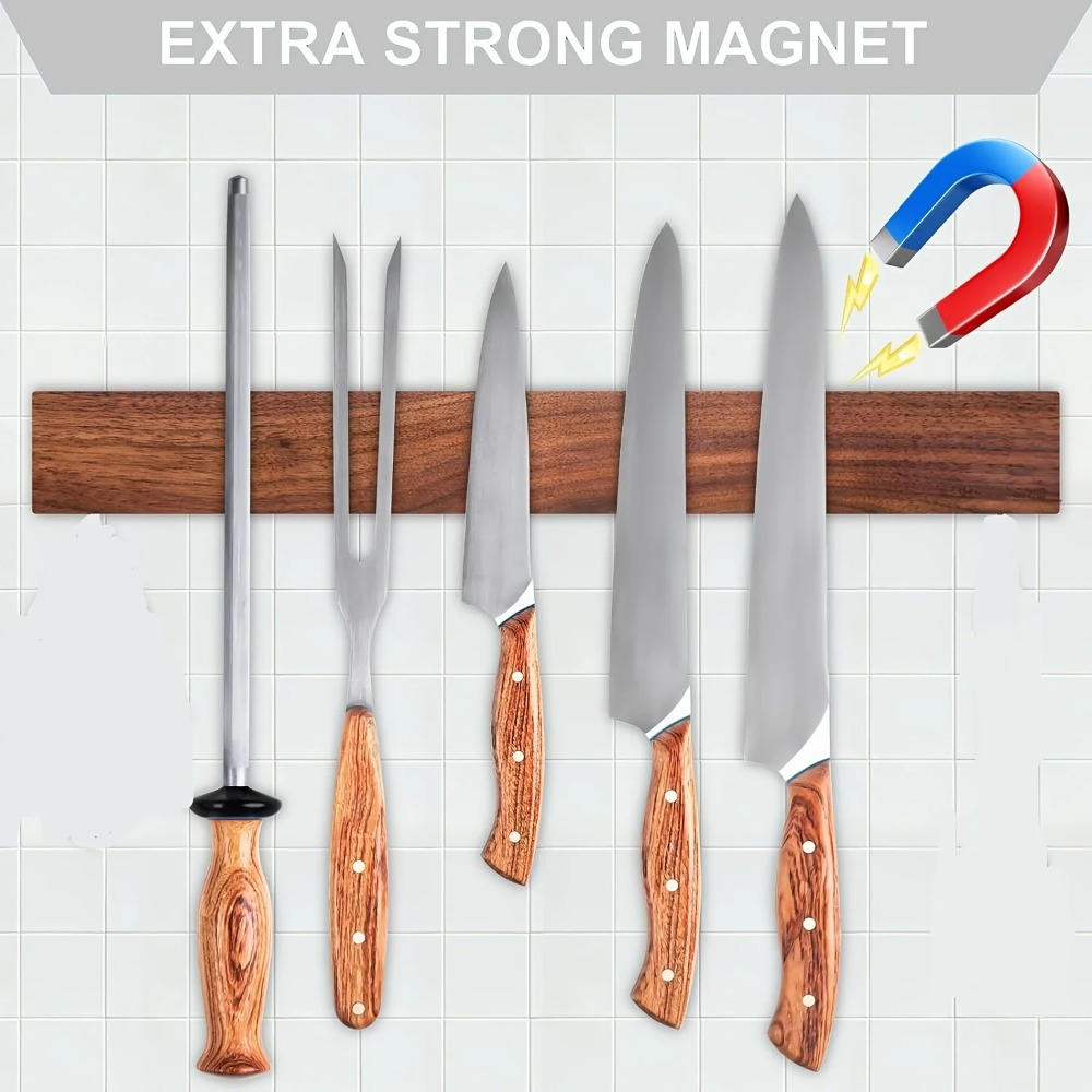 Ceviz Ağacı Bıçak Tutucu - 16  - Magnetic Knife Strip incelemesi ve fiyatı