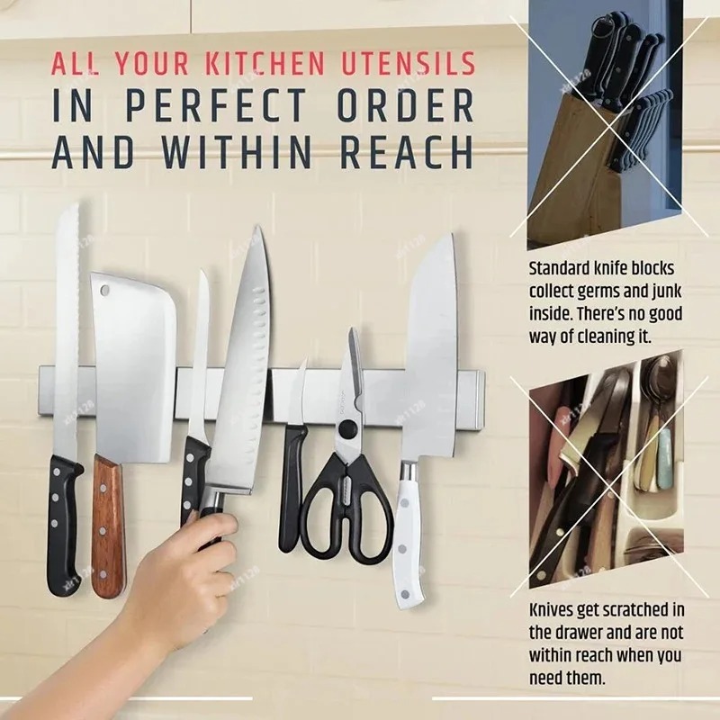 Duvara Monte Edilen Manyetik B - Magnetic Knife Strip incelemesi ve fiyatı