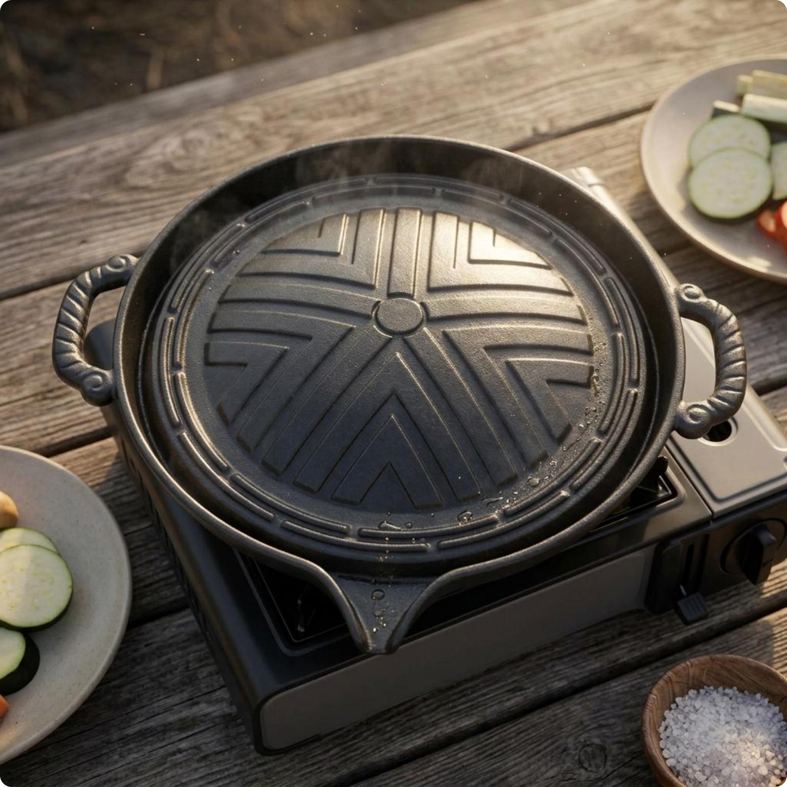 Ağır Dökme Demir Oval Izgara T - Cast Iron Skillet incelemesi ve fiyatı
