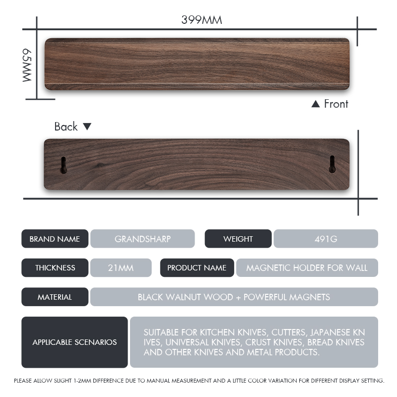 Mutfak bıçakları için Grandsha - Magnetic Knife Strip incelemesi ve fiyatı